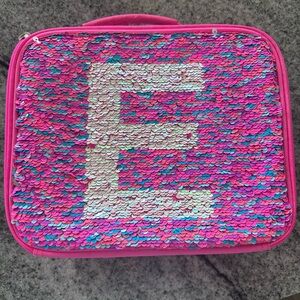 Pink and Blue Sequin Initial Bag